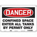 Safety Sign 10 inx14 in Polyethylene