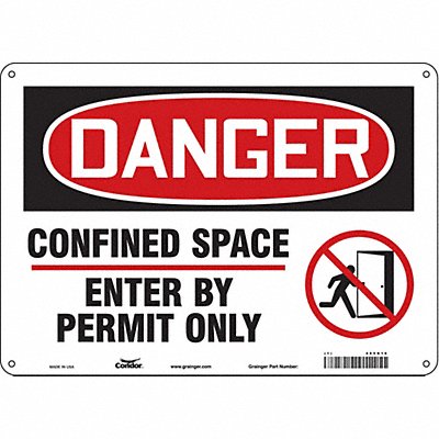 Safety Sign 10 inx14 in Aluminum