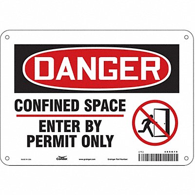 Safety Sign 7 inx10 in Polyethylene