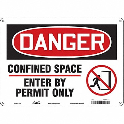 Safety Sign 10 inx14 in Polyethylene