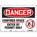 Safety Sign 10 inx14 in Polyethylene