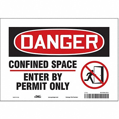 Safety Sign 7 inx10 in Vinyl