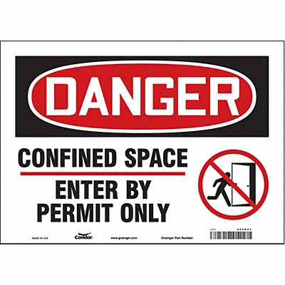 Safety Sign 10 inx14 in Vinyl