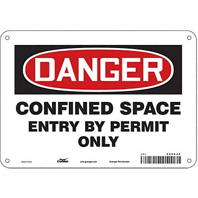 Safety Sign 7 inx10 in Polyethylene