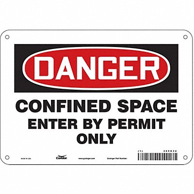 Safety Sign 7 H 10 W Aluminum