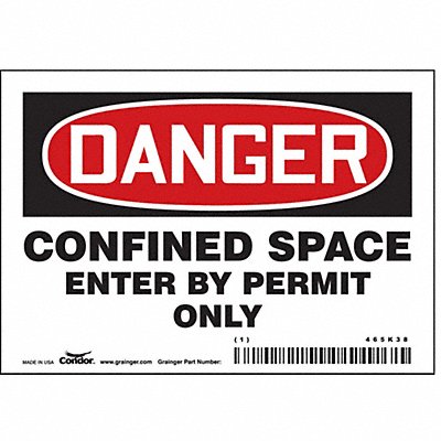 Safety Sign 3 1/2 inx5 in Vinyl