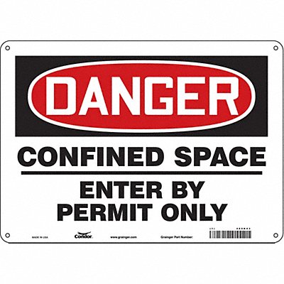 J6916 Safety Sign 10 inx14 in Aluminum