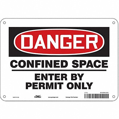 J6916 Safety Sign 7 inx10 in Polyethylene