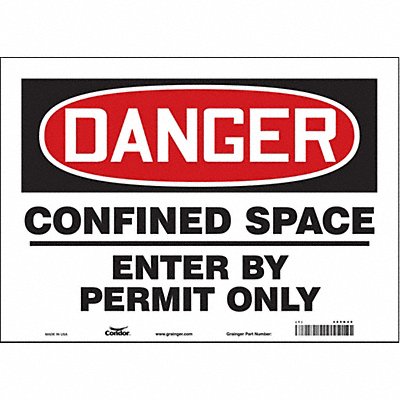 J6916 Safety Sign 10 inx14 in Vinyl