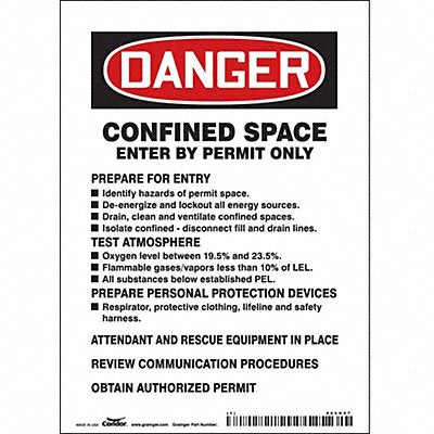 Safety Sign 7 inx5 in Vinyl