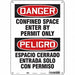 J6917 Safety Sign 14 inx10 in Polyethylene