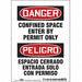 J6917 Safety Sign 7 in x 5 in Vinyl