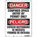 Safety Sign 14 in x 10 in Fiberglass