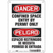 Safety Sign 10 in x 7 in Polyethylene
