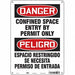Safety Sign 14 inx10 in Polyethylene