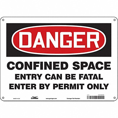 Safety Sign 10 inx14 in Aluminum