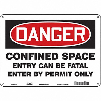 Safety Sign 10 inx14 in Polyethylene