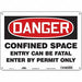 Safety Sign 10 inx14 in Polyethylene