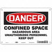 Safety Sign 7 in x 10 in Aluminum