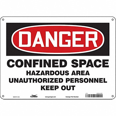 Safety Sign 10 inx14 in Aluminum