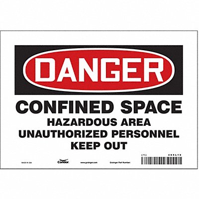 Safety Sign 7 inx10 in Vinyl
