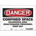 Safety Sign 7 inx10 in Vinyl