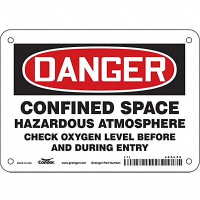 J6918 Safety Sign 5 inx7 in Vinyl