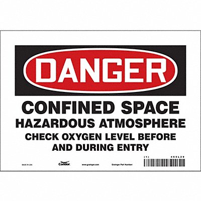 J6918 Safety Sign 7 inx10 in Vinyl