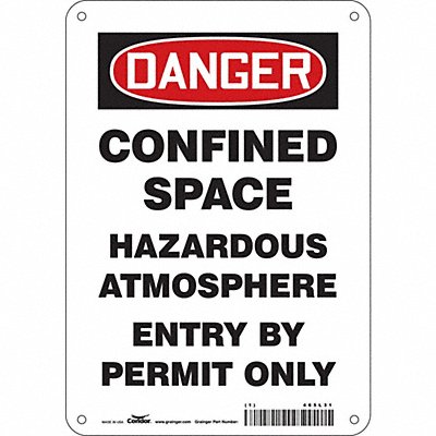 Safety Sign 10 in x 7 in Aluminum