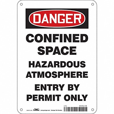 Safety Sign 10 in x 7 in Polyethylene