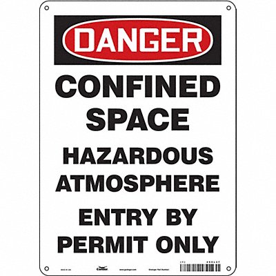 Safety Sign 14 in x 10 in Polyethylene