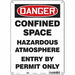 Safety Sign 14 in x 10 in Polyethylene