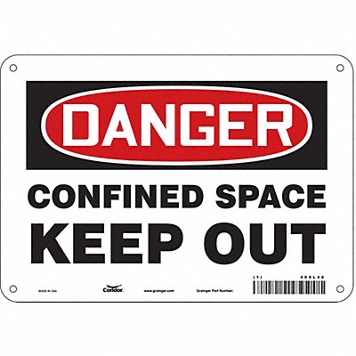 Safety Sign 7 in x 10 in Aluminum