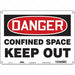 Safety Sign 10 in x 14 in Aluminum