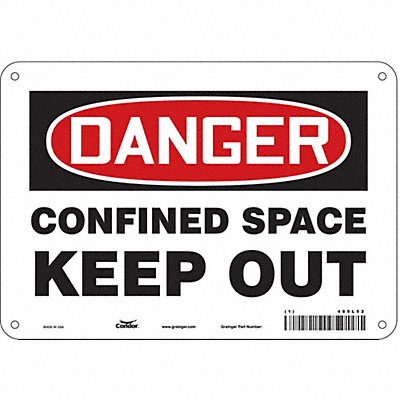 Safety Sign 7 inx10 in Polyethylene