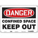 Safety Sign 10 inx14 in Polyethylene