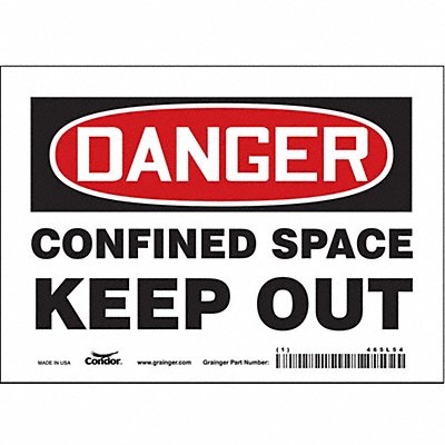 Safety Sign 5 inx7 in Vinyl