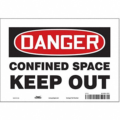 Safety Sign 7 in x 10 in Vinyl