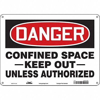 Safety Sign 10 inx14 in Aluminum