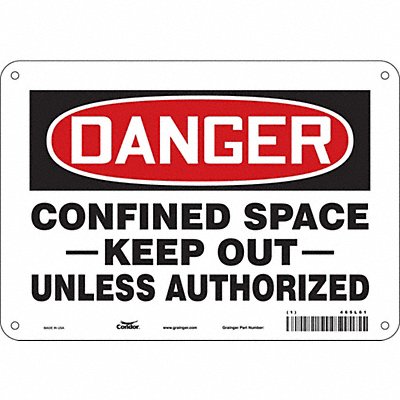 Safety Sign 7 inx10 in Polyethylene