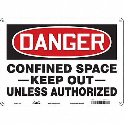 Safety Sign 10 inx14 in Polyethylene