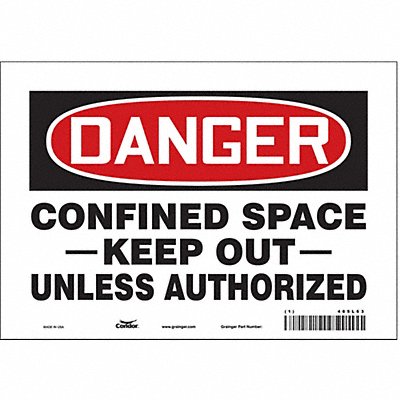 Safety Sign 7 inx10 in Vinyl
