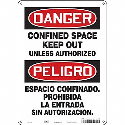 Safety Sign 14 inx10 in Polyethylene