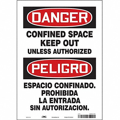 Safety Sign 14 inx10 in Vinyl