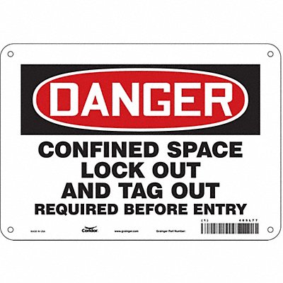Safety Sign 7 inx10 in Polyethylene