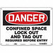 Safety Sign 10 inx14 in Polyethylene