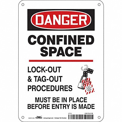 J8749 Safety Sign 10 inx7 in Polyethylene