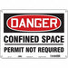 Safety Sign 10 inx14 in Polyethylene