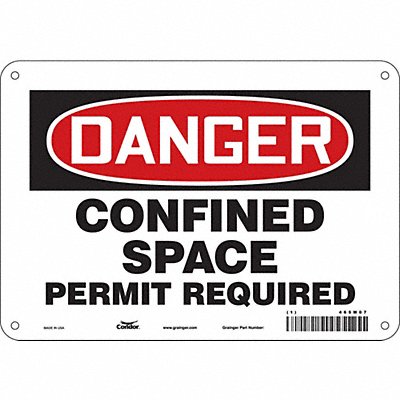 Safety Sign 7 in x 10 in Aluminum