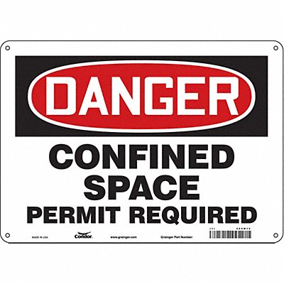 Safety Sign 10 inx14 in Polyethylene